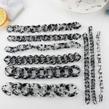 50pcs Grey Leopard Acrylic Buckle Beads for DIY Handbag Chains Mask Earrings Nec