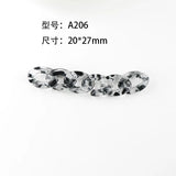 50pcs Grey Leopard Acrylic Buckle Beads for DIY Handbag Chains Mask Earrings Nec