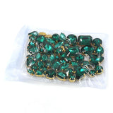 50pcs Malachite Green Glass Rhinestones for DIY Clothing