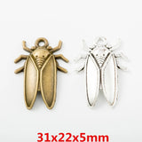 50pcs Beetle Charms Pendants for DIY Jewelry Making Accessory