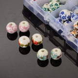 50pcs/box 12mm Porcelain Clay Beads Mixed Style Mixed