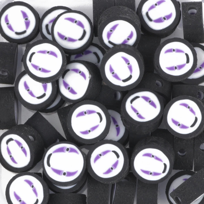 50pcs/box Cartoon Polymer Clay Spacer Beads for DIY Jewelry Making