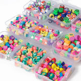 50pcs/box Cartoon Polymer Clay Spacer Beads for DIY Jewelry Making
