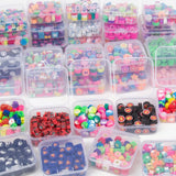 50pcs/box Cartoon Polymer Clay Spacer Beads for DIY Jewelry Making