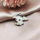 50pcs Japanese Dragon Enamel Charms for DIY Jewelry Making