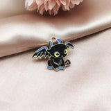 50pcs Japanese Dragon Enamel Charms for DIY Jewelry Making