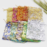 50pcs Colorful Organza Bag Iron Heart Rose Wedding Promotion Bag