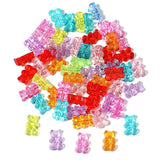 50pcs Bear Acrylic Transparent Loose Beads for DIY Bracelet Necklace Pendant