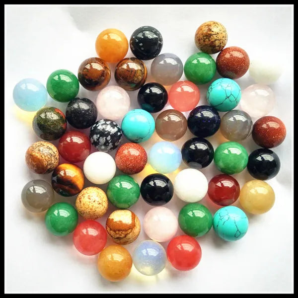 50pcs Natural Stone Round Ball Beads for Jewelry Making 8mm 10mm 12mm