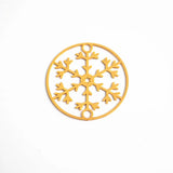 50pcs Flower Charm Pendants Hollow Snow Circle for DIY Headdress Wedding Jewelry