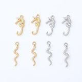 50pcs Alloy Snake Charm DIY Animal Pendants Wedding Jewelry
