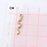 50pcs Alloy Snake Charm DIY Animal Pendants Wedding Jewelry
