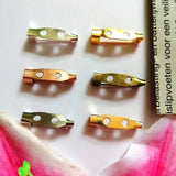 50pcs Nickel/Silver Brooch Clip Base Pins Safety Pins DIY Jewelry Finding