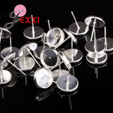 50pcs 925 Sterling Silver Stud Earring Components