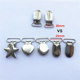 50pcs 1'' Metal Hook Baby Dummy Pacifier Holder Clips