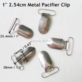 50pcs 1'' Metal Hook Baby Dummy Pacifier Holder Clips