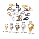 50pcs Rhodium Metal Lobster Clasps for Necklace Bracelet DIY Jewelry Findings