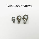 50pcs Rhodium Metal Lobster Clasps for Necklace Bracelet DIY Jewelry Findings