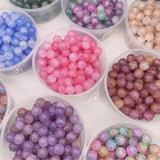 50pcs 10mm Colorful Glass Beads for DIY Bracelet Phone Chain Hairpin