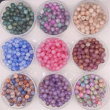 50pcs 10mm Colorful Glass Beads for DIY Bracelet Phone Chain Hairpin
