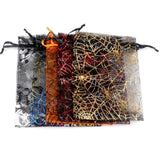 50pcs Halloween Organza Bags 10x15cm Drawstring Pouch Gift Storage Wedding Candy