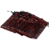 50pcs Halloween Organza Bags 10x15cm Drawstring Pouch Gift Storage Wedding Candy