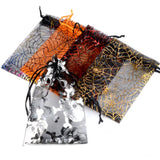 50pcs Halloween Organza Bags 10x15cm Drawstring Pouch Gift Storage Wedding Candy