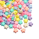 50pcs 11mm Mix Candy Acrylic Beads Star Shape Spacer Beads for Jewelry Making