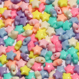 50pcs 11mm Mix Candy Acrylic Beads Star Shape Spacer Beads for Jewelry Making