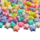 50pcs 11mm Mix Candy Acrylic Beads Star Shape Spacer Beads for Jewelry Making