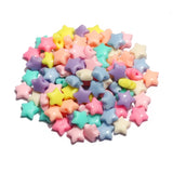 50pcs 11mm Mix Candy Acrylic Beads Star Shape Spacer Beads for Jewelry Making