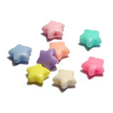 50pcs 11mm Mix Candy Acrylic Beads Star Shape Spacer Beads for Jewelry Making