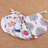 50pcs/lot Girls Linen Drawstring Pouch Bags Jewelry Gift Storage Makeup Bag