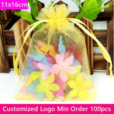 50pcs Organza Bags Drawstring Sheer Pouch Jewelry Wedding Christmas Gift