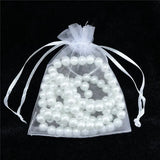 50pcs Organza Bags Drawstring Sheer Pouch Jewelry Wedding Christmas Gift