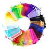 50pcs Organza Bags Drawstring Sheer Pouch Jewelry Wedding Christmas Gift