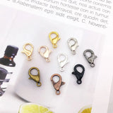 50pcs 12mm Zinc Alloy Lobster Clasp Hooks Jewelry Findings in 9 Colors for DIY