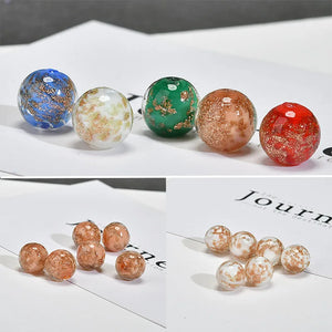 50pcs 12mm Glass Beads Charms DIY Jewelry Earring/Necklace/Bracelet Pendants