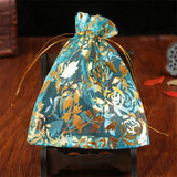 50pcs 13x18cm Rose Organza Gift Bags Drawstring Sheer Tulle Pouches