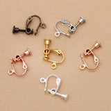 50pcs/lot 14*17mm Copper Clip Earring No Pierced Hook DIY Jewelry