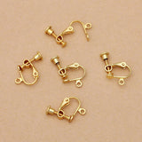 50pcs/lot 14*17mm Copper Clip Earring No Pierced Hook DIY Jewelry