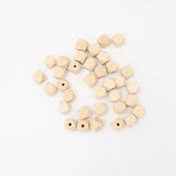 50pcs 14mm Prismatic Wood Beads DIY Jewelry Accessories Star Anise Bead
