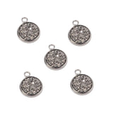 50pcs 14mm Stainless Steel Resin Druzy Charms Multi-color Pendants DIY Jewelry
