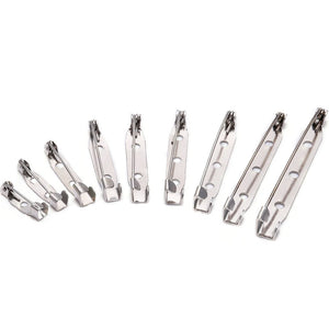 50pcs Rhodium Brooch Clip Base Pins Safety Pins 15-45mm DIY Jewelry Making
