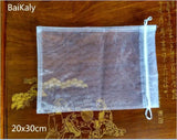 50pcs Organza Bags Pouches Drawstring Wedding Jewelry Packaging