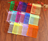 50pcs Organza Bags Pouches Drawstring Wedding Jewelry Packaging