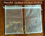 50pcs Organza Bags Pouches Drawstring Wedding Jewelry Packaging