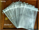 50pcs Organza Bags Pouches Drawstring Wedding Jewelry Packaging
