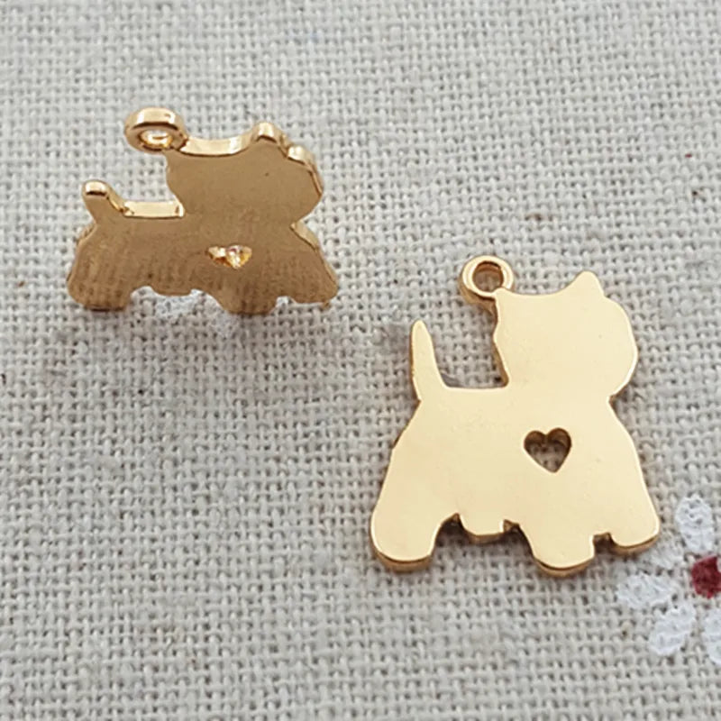 50pcs 17*21mm Silver Cat Charms Pendant for DIY Bracelet Jewelry Making