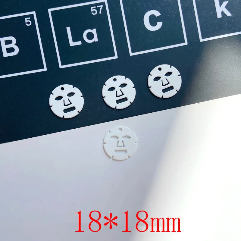 50pcs 18mm Cartoon Mask Alloy Floating Locket Charms
